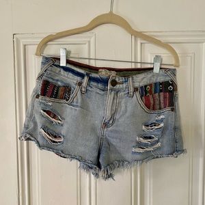 Free People Distressed Jean Short